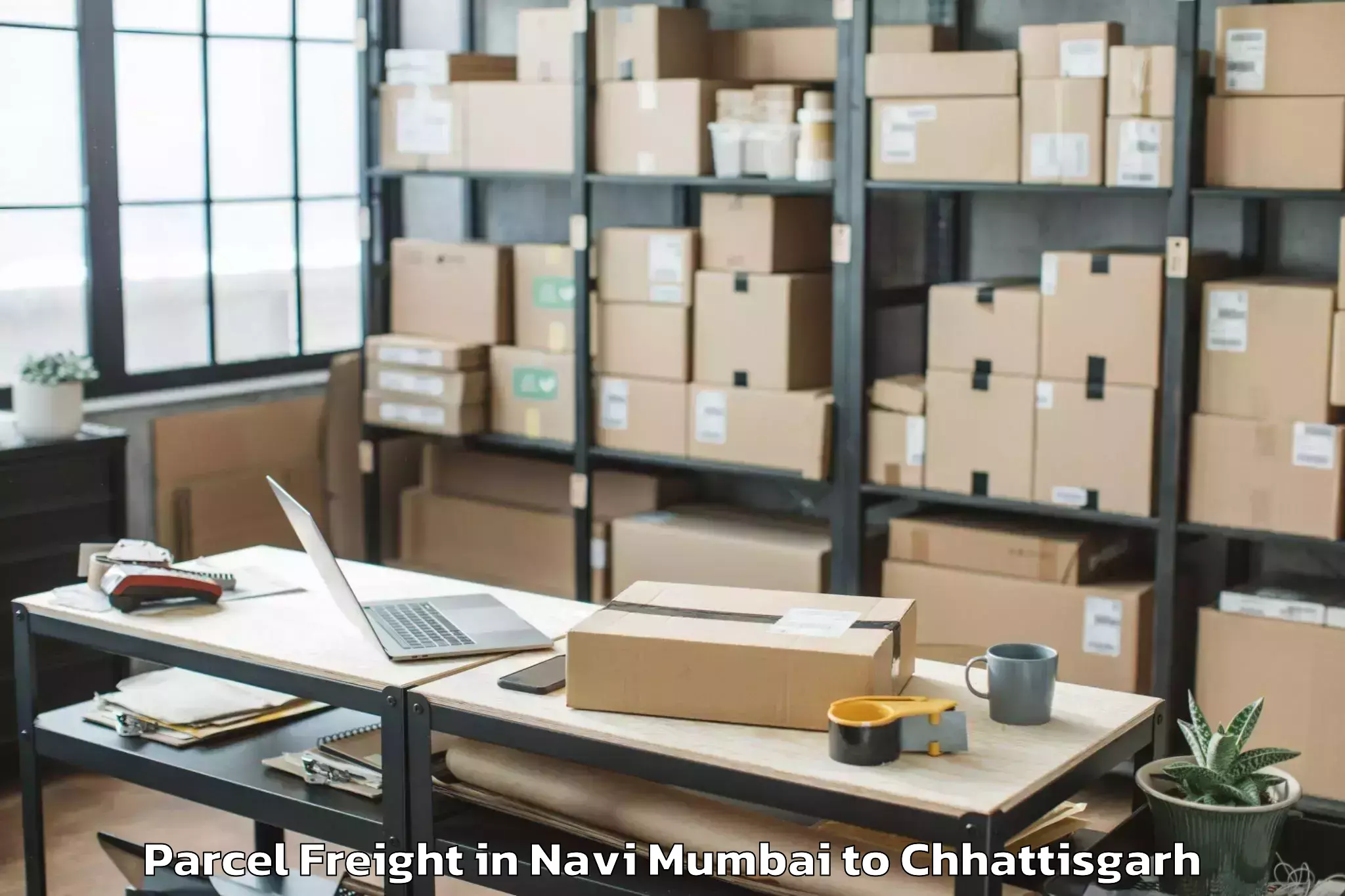 Easy Navi Mumbai to Bijapur Chhattisgarh Parcel Freight Booking